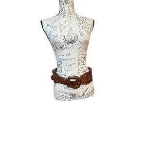 Copper Metallic Brown Woven Belt